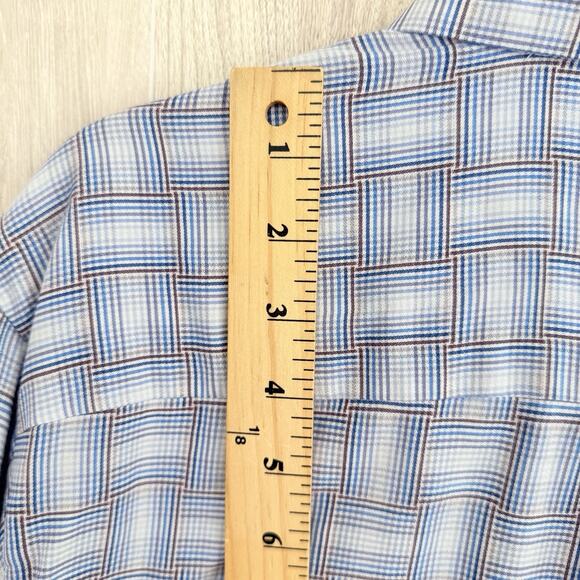 Tommy Bahama Shirt Men's Medium Geometric Collared Silk Cotton Blend Button Up - Picture 7 of 10